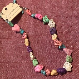 New Dyed Howlite necklace and earrings by Hannah collection